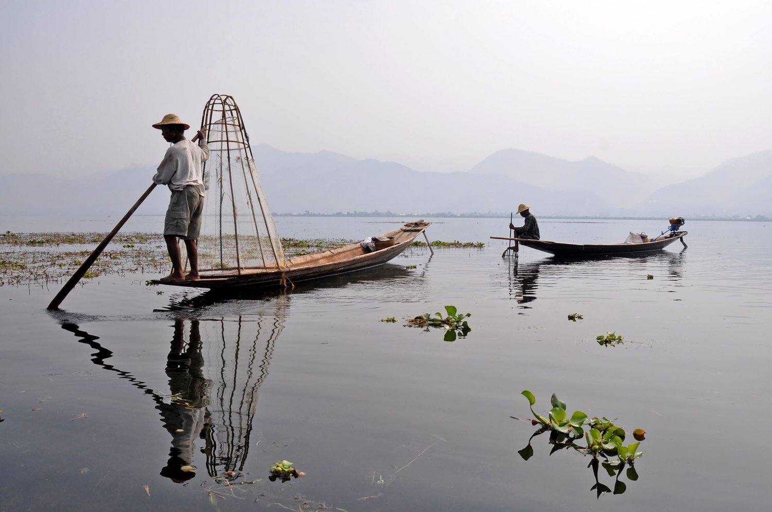 茵莱湖渔民缅甸