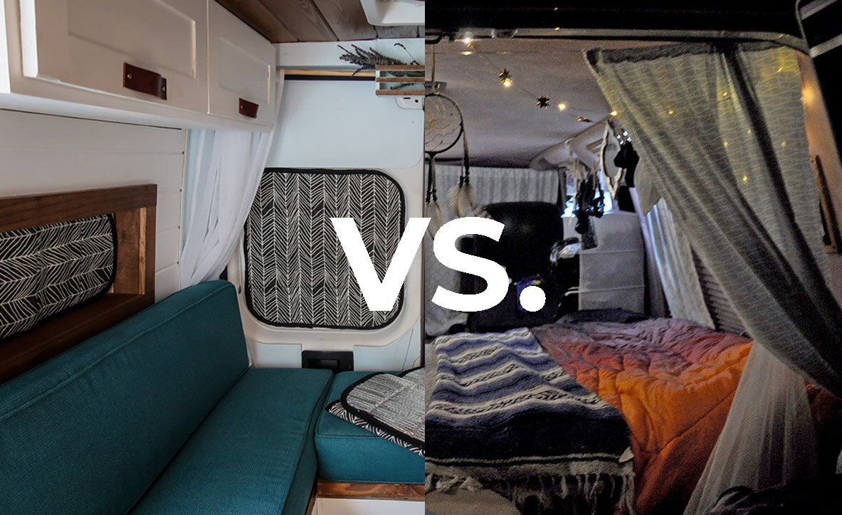 面包车窗罩vs.露营车窗帘