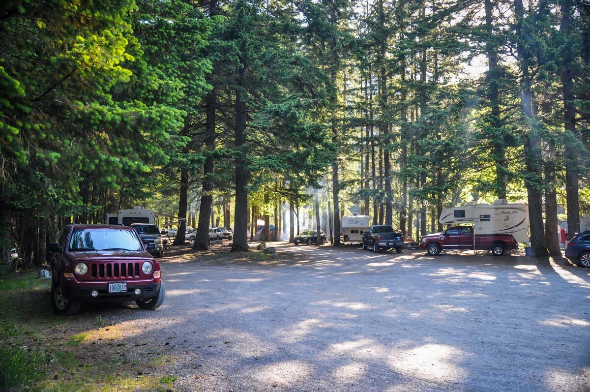 This is an example of a beautiful free campground in Washington State. As you can see, lots of people have tried to squeeze in, and since it’s not managed by a camp host, it can get crowded.