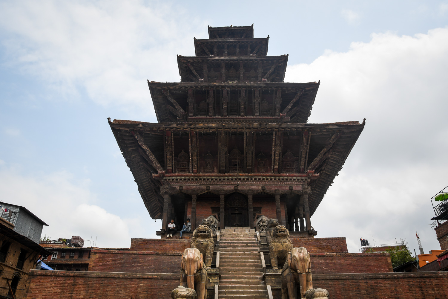 在尼泊尔要做的事情:Bhaktapur Durbar广场5层寺庙