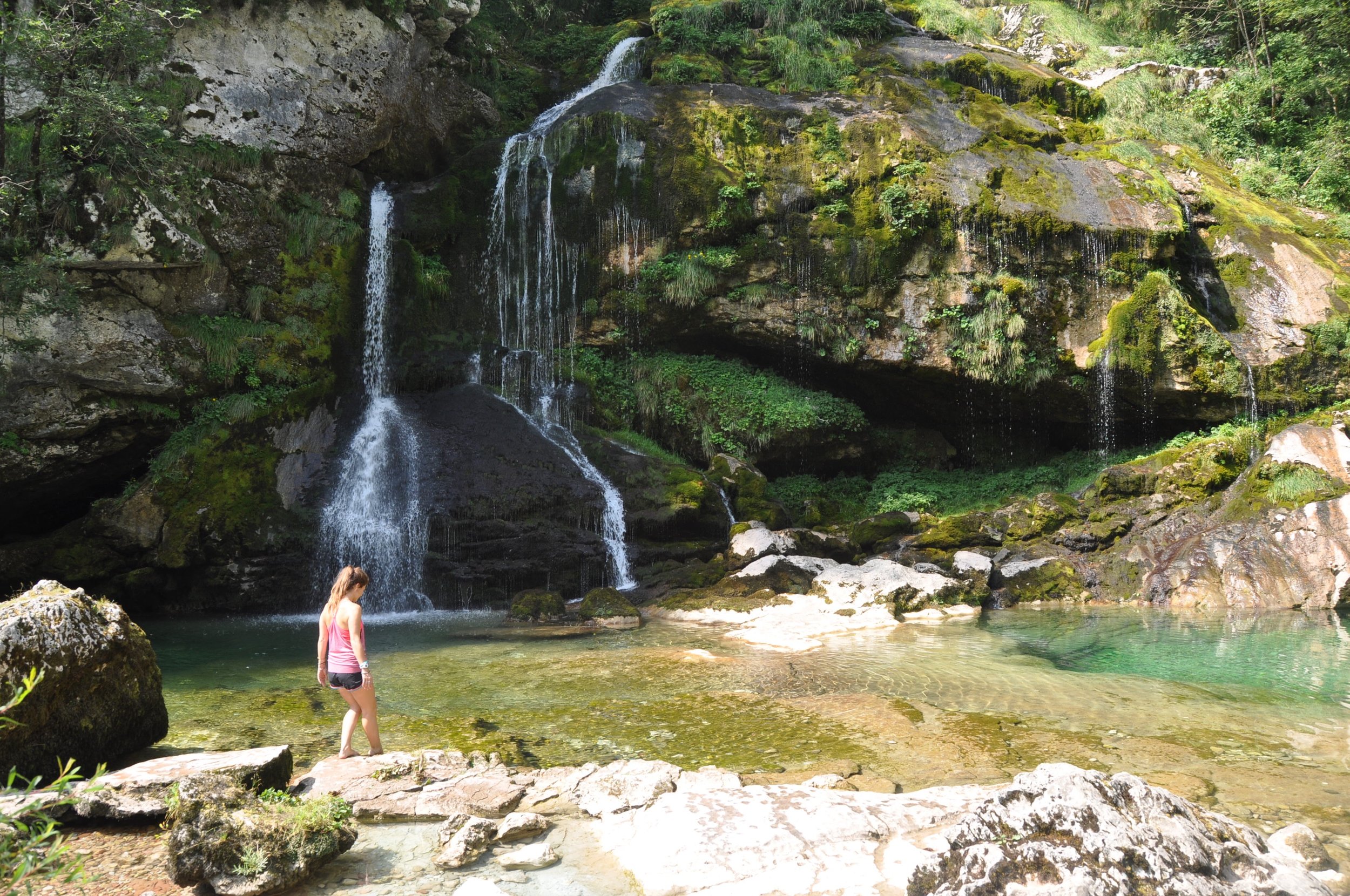 斯洛文尼亚Bovec的瀑布游览东欧