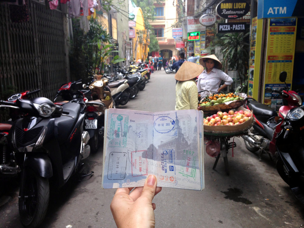 越南的护照邮票