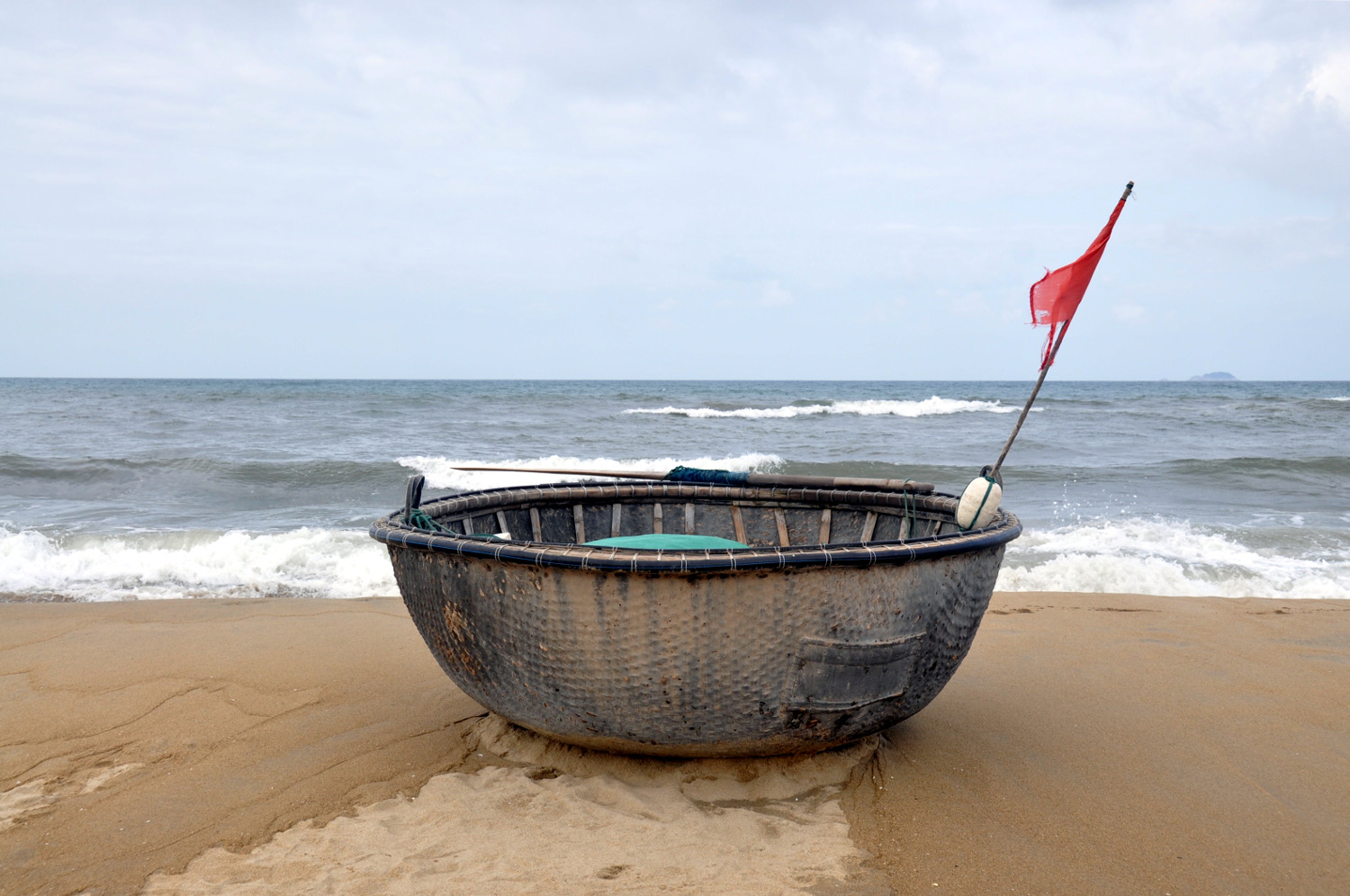 圆船安邦海滩惠安越南