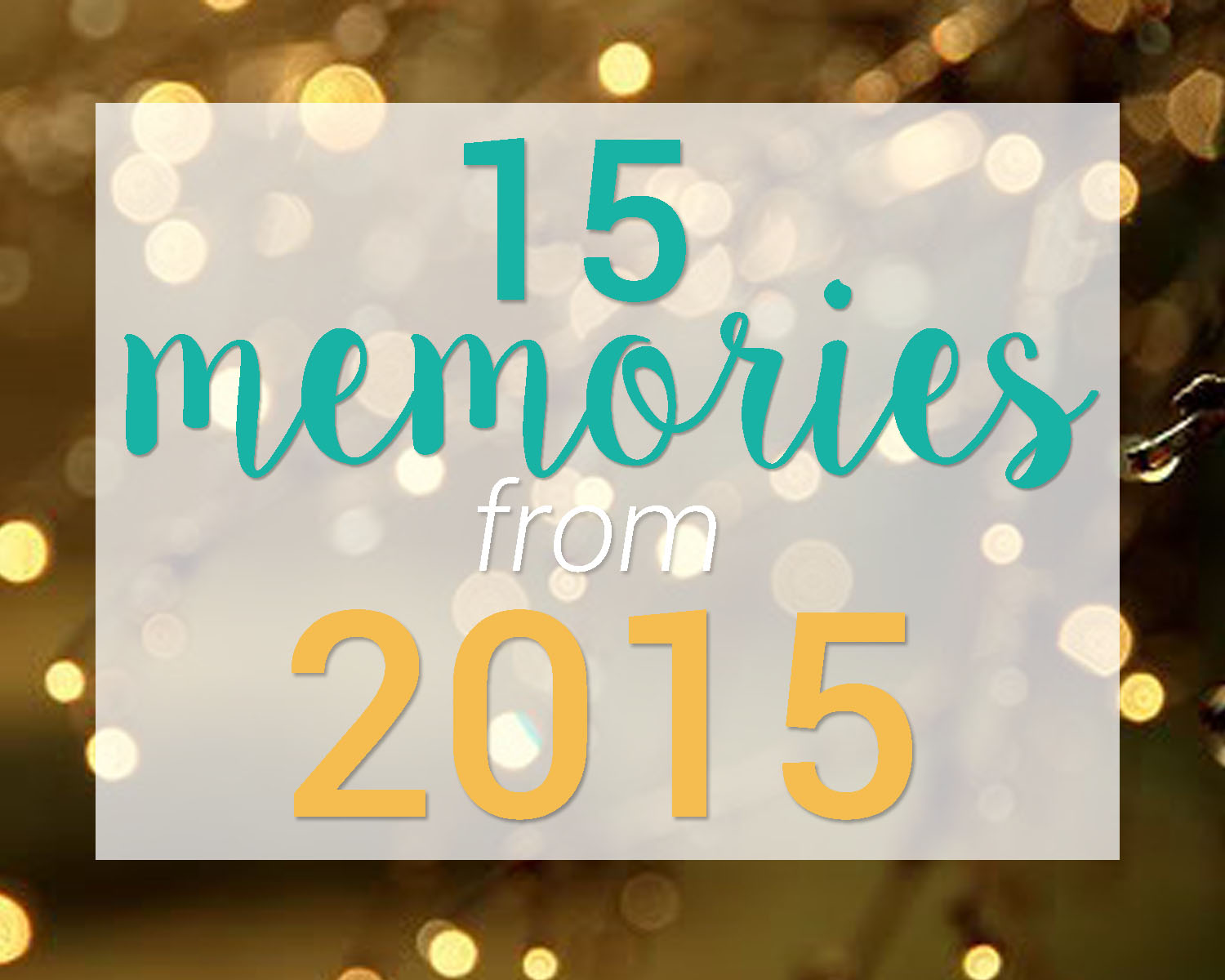 2015年的15个回忆