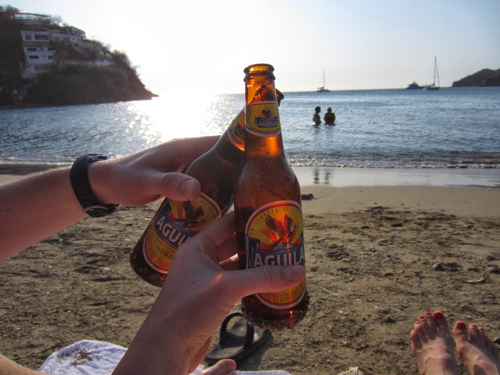 沙滩啤酒。没有比这更好的了!