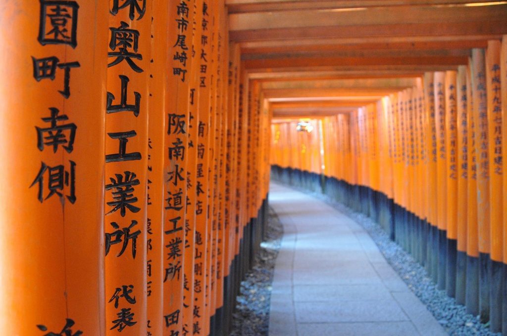 日本京都，富见稻利神社橘门