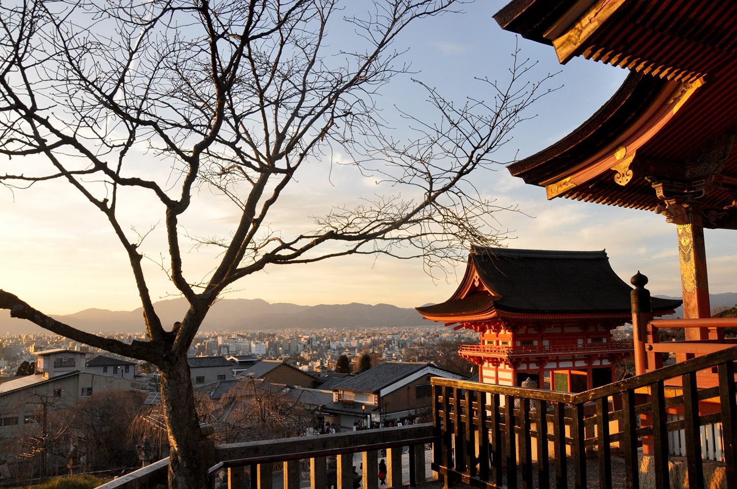 日落时分的京都