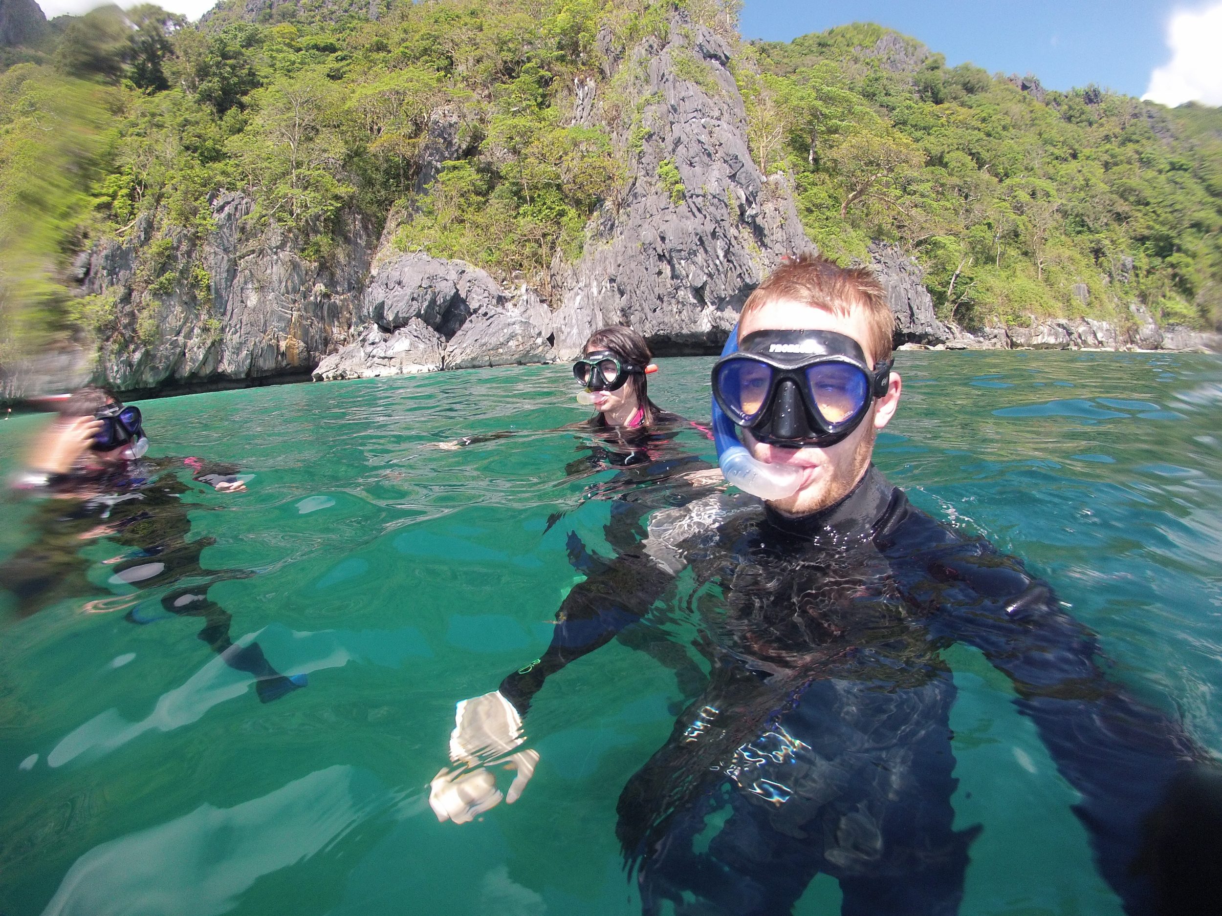 菲律宾巴拉望岛自由潜水员
