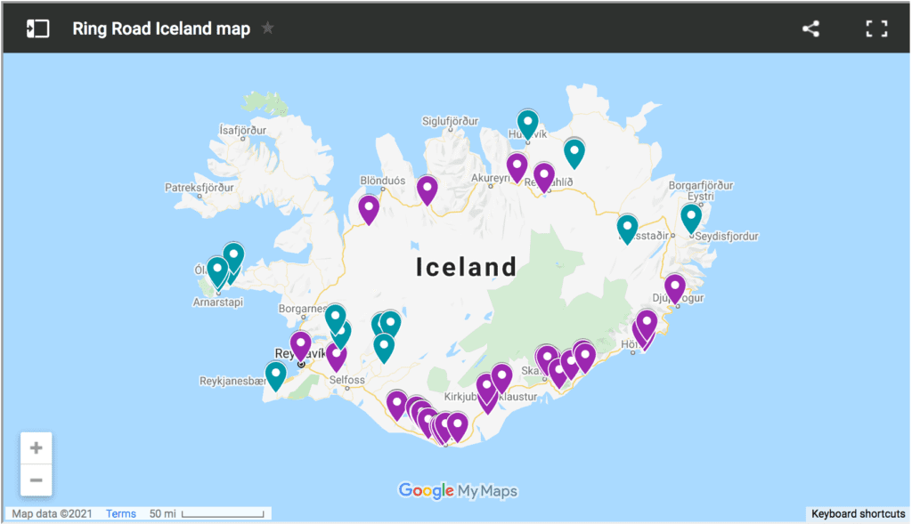 环城公路冰岛地图