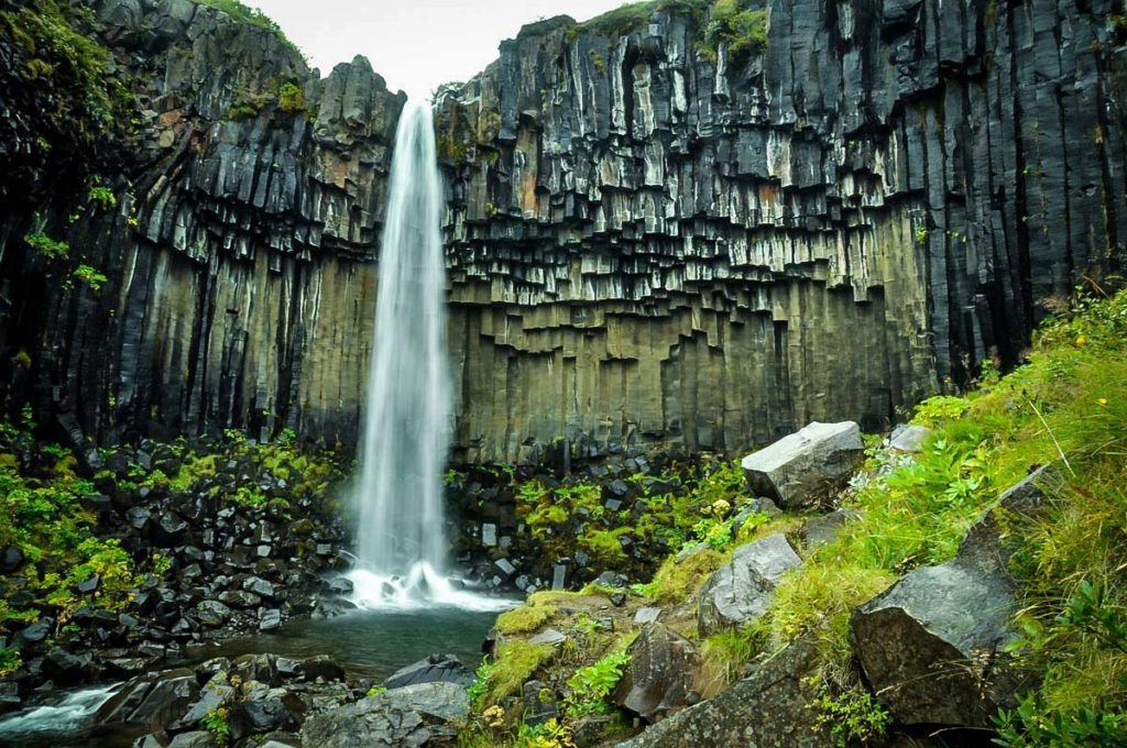 冰岛的斯瓦蒂弗斯“黑瀑布”