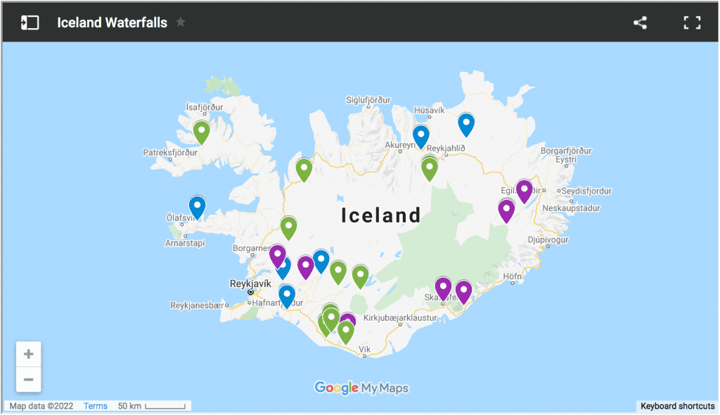 冰岛瀑布图