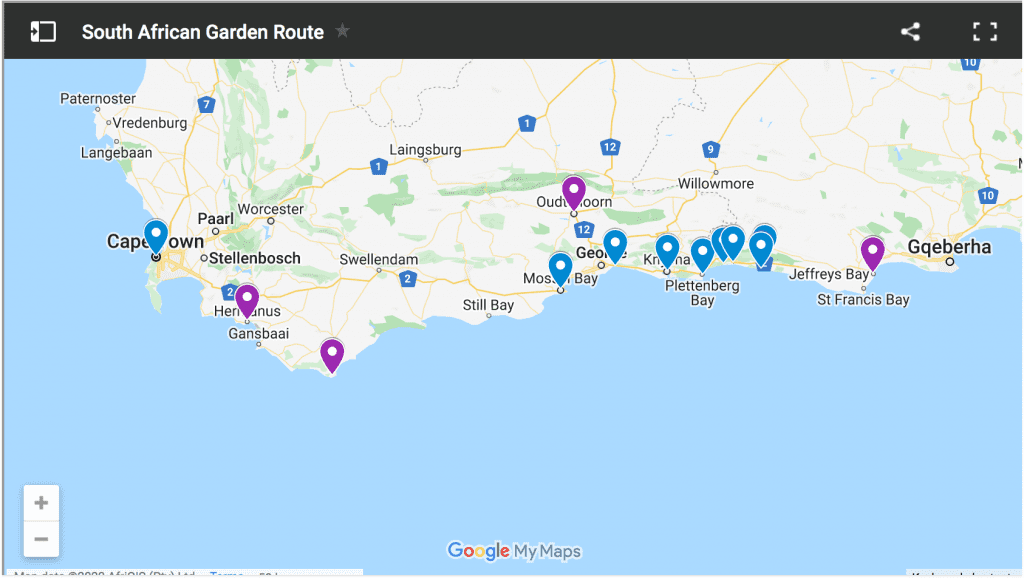 南非花园路线图