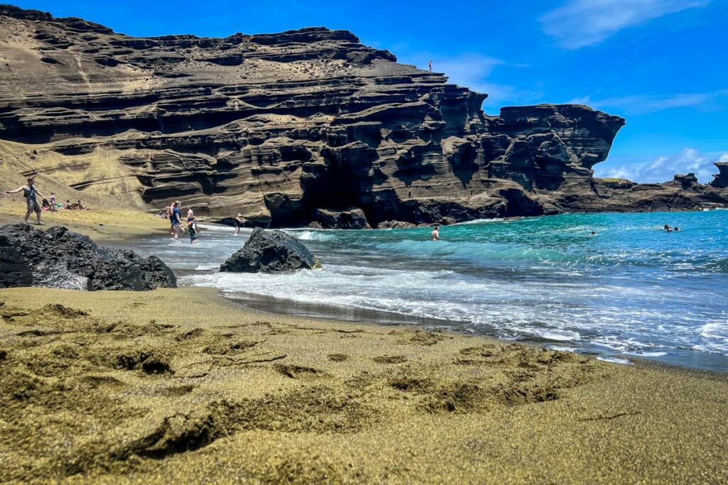 帕帕科利亚绿沙滩夏威夷大岛