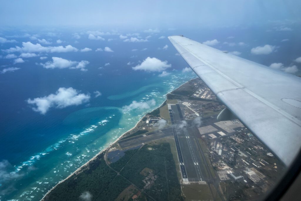 Plane over Hawaii flight